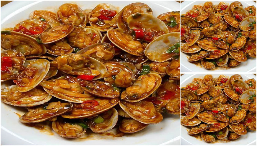 หอยลายผัดพริกเผา หอมเข้มข้น ทำง่ายใน 10 นาที