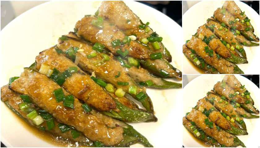 พริกหยวกยัดไส้หมูสับย่าง หอมฉ่ำ ทำง่าย อร่อยได้ทั้งครอบครัว